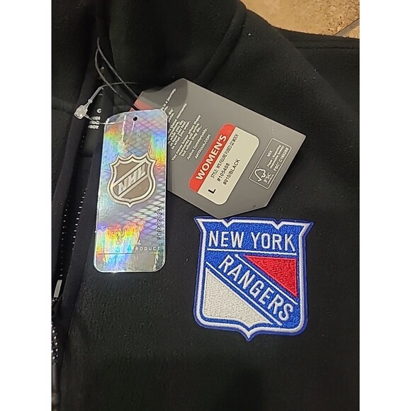 NWT Men's Medium Antigua NHL New York Rangers 1/4 Zip Long Sleeve Pullover Black - Picture 3 of 7